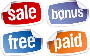 Set of stickers for best sales