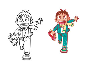 （駆ける）少年