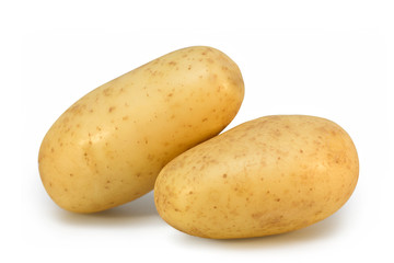Potatoes on white