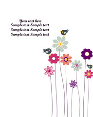 vector background with flowers