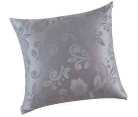 Gray pillow. Isolated