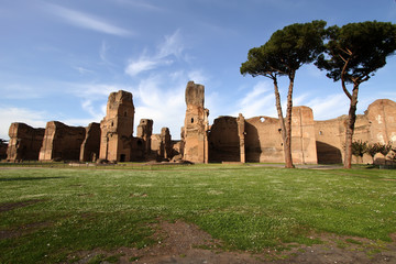 Fototapeta na wymiar Terme di Caracalla (Baths of Carcalla) in Rome, Italy