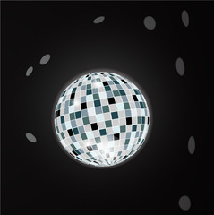disco ball isolated on a black background