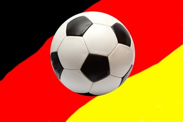 soccer ball on German flag