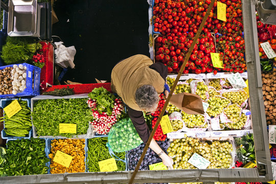 fresh food offered at the market