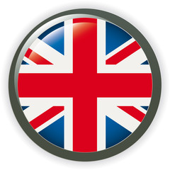 Orb UK Flag vector button illustration 3D