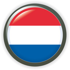 Orb NETHERLAND Flag vector button illustration 3D