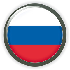 Orb RUSSIA Flag vector button illustration 3D