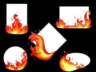 Set of fire cards