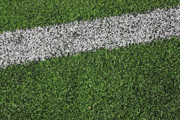 Fußballkunstrasen & Linie, rechts oben