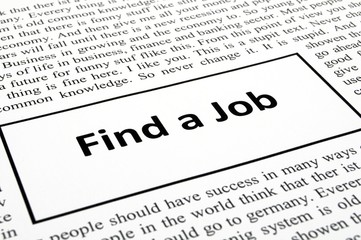 Obraz premium find a job