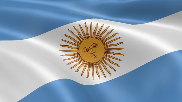 Argentina flag in the wind