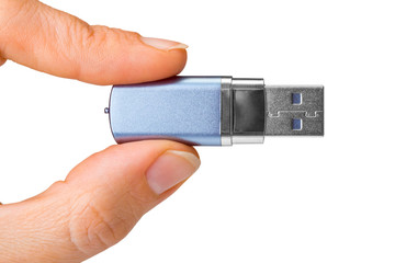 Flash drive in hand