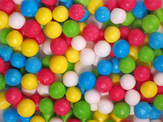 Конфеты драже, разноцветные крупным планом