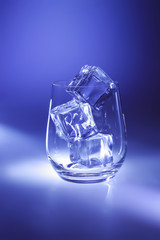 ice cubes in glass