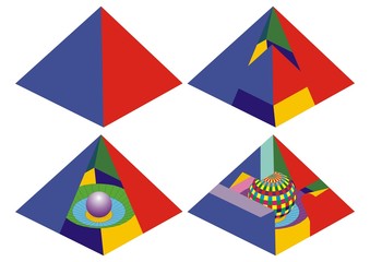 pyramid real and impossible visual math