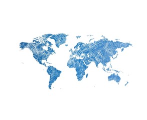 World map design concept