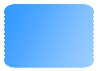 Blank blue ticket