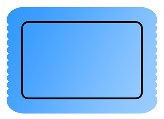 Blank blue ticket