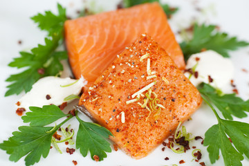 frisches seelachsfilet