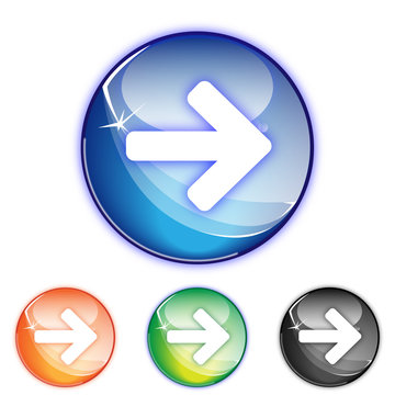 Picto fleche droite - Icon arrow right - collection color