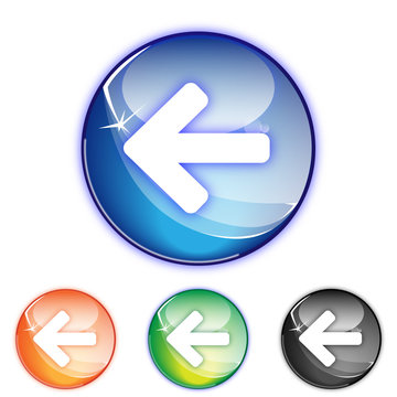 Picto fleche gauche - Icon arrow left - collection color