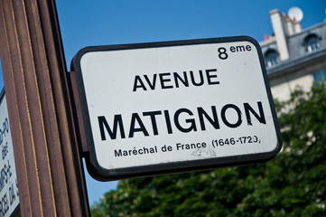 avenue matignon