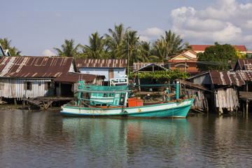 Fototapeta na wymiar Fishing village.Cambodia.