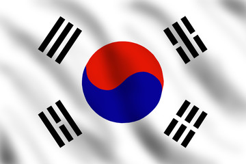 Naklejka premium Flag of South Korea