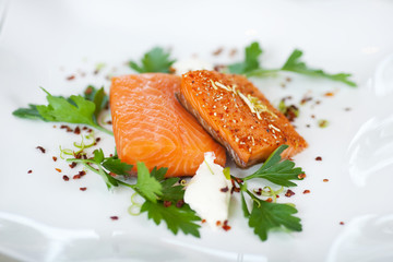 frisches lachsfilet