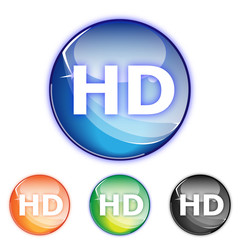 Picto haute definition - Icon full HD - collection color