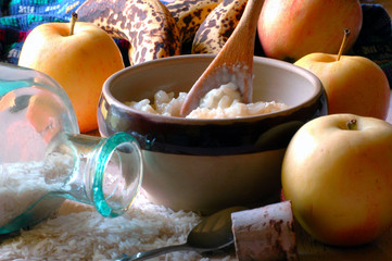 Riz au lait et pommes