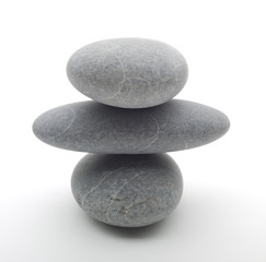 Fototapeta na wymiar three grey stones