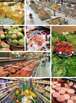 Supermarkt-Collage