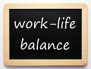 Obraz premium work-life balance Kreidetafel