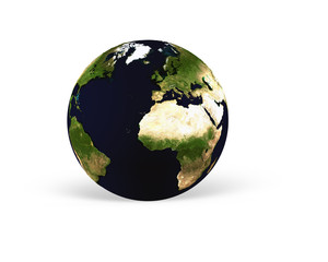 terra, globo 3d
