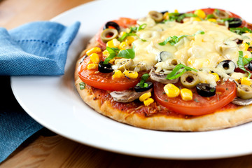 Pizza with vegetables