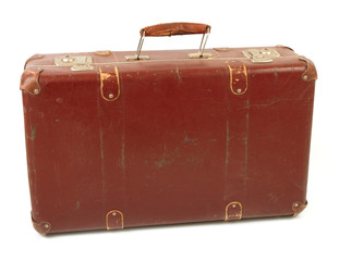 Old brown suitcase