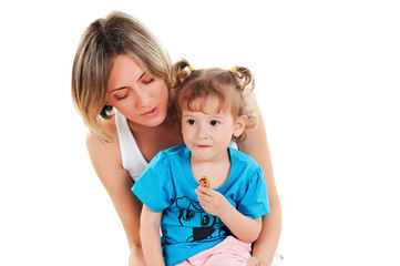 mother and her young daughter