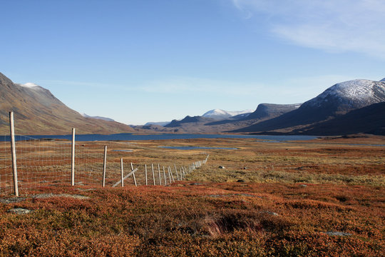 Rendierzaun auf dem Kungsleden in Lappland