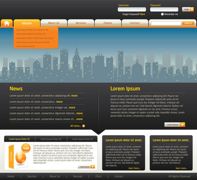 Vector web site design template