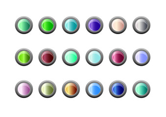 set of colorfull buttons