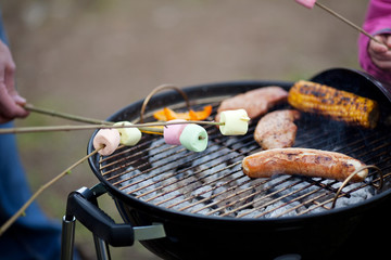 kinder grillen marshmallows