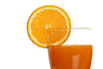 orange juice with sliced citrus as a decoration