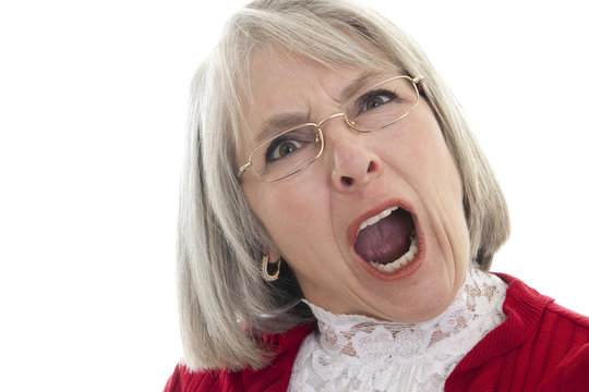 Mature Woman Yelling