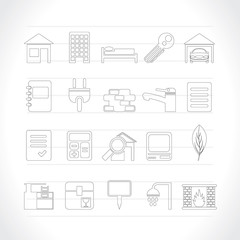 Real Estate and building icons - Vector Icon Set