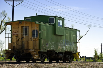 Old retired railroad caboose