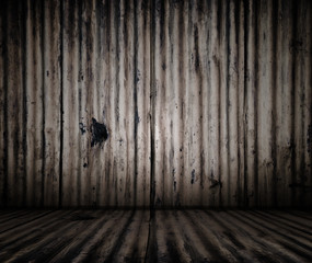 grunge metallic interior