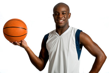 Athletic Man With Basketball