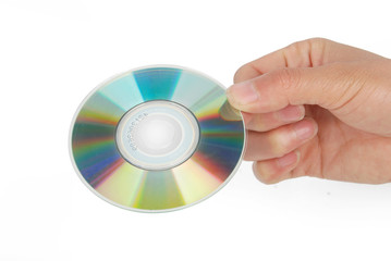 hand with DVD